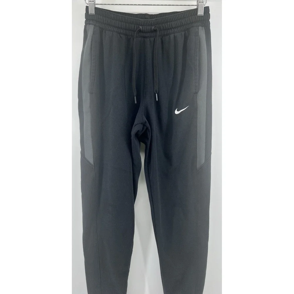 Nike Therma Fit Showtime Pants Joggers Black Gray FD1133 Medium 29/30 Stretch